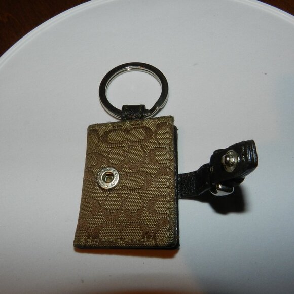 VINTAGE Y2K COACH Signature C Picture Frame Bag Charm/ Key Chain Key Ring - Picture 3 of 6
